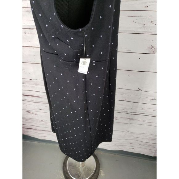 Old Navy Womens Scoop Neck Black light blue dots Maternity Dress Size XL - Picture 7 of 10